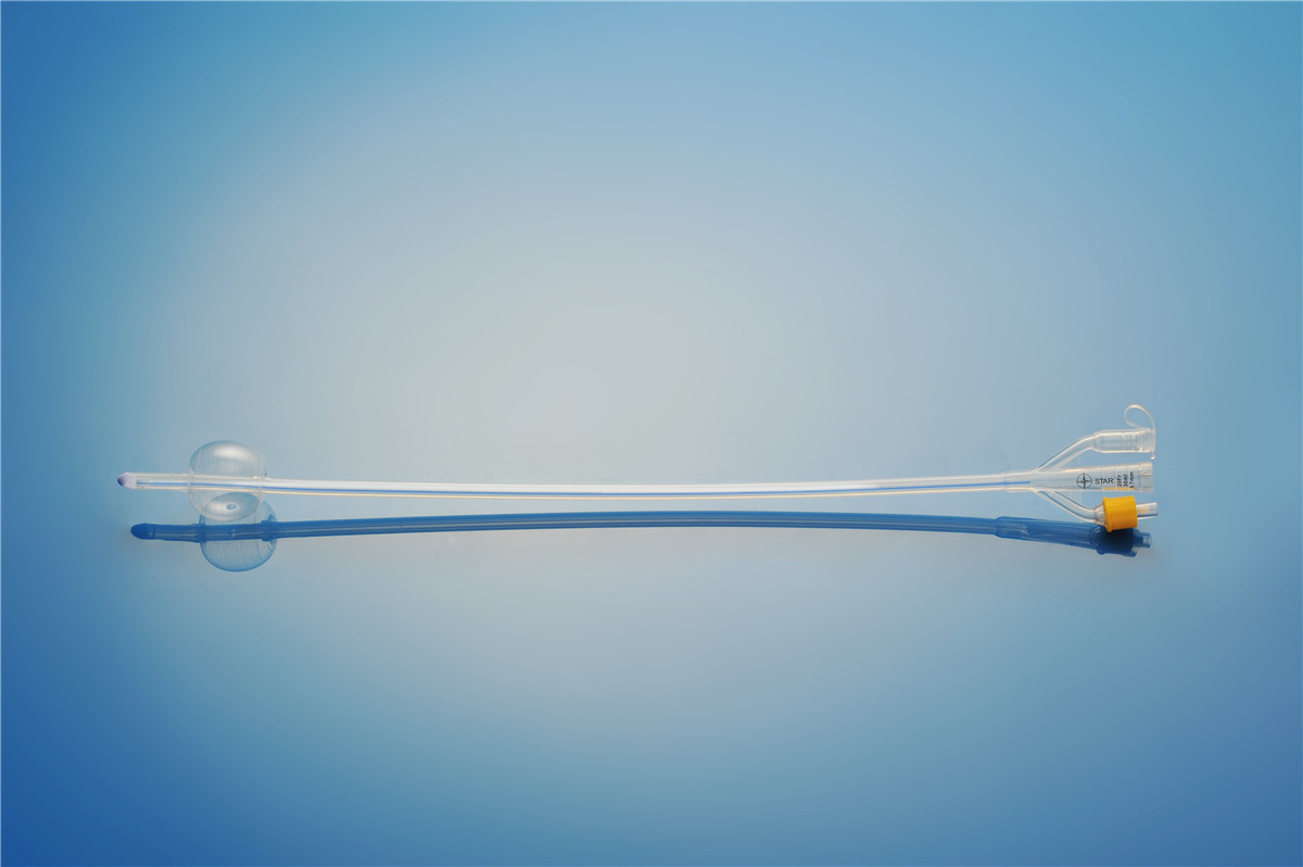 一次性使用親水塗層矽膠導尿管套件（三腔标準）